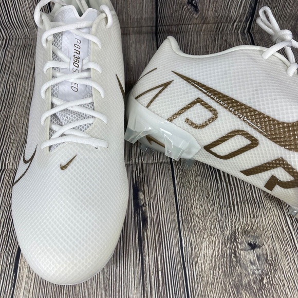 Nike Vapor Edge Speed 360 Football Cleats White Gold CD0082-111 Size 16 - Picture 6 of 8